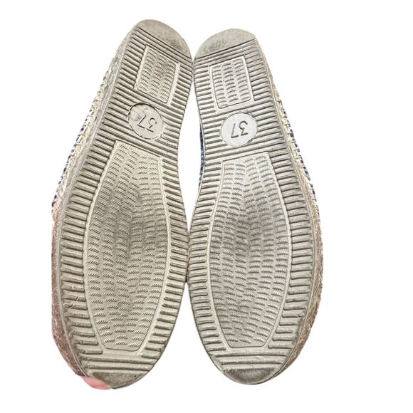 Patricia Green Gingham blue Glam Espadrille Mule 6.5 EUC - Picture 6 of 8